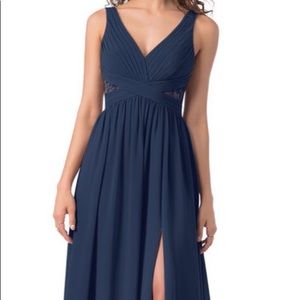 Azazie Navy Blue Chiffon Dress